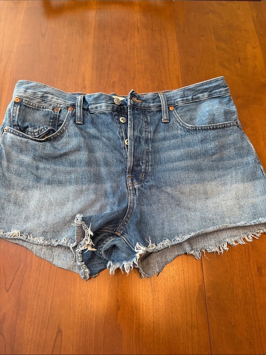 Madewell Pants - Madewell Light Blue Relaxed Denim Cutoff Shorts